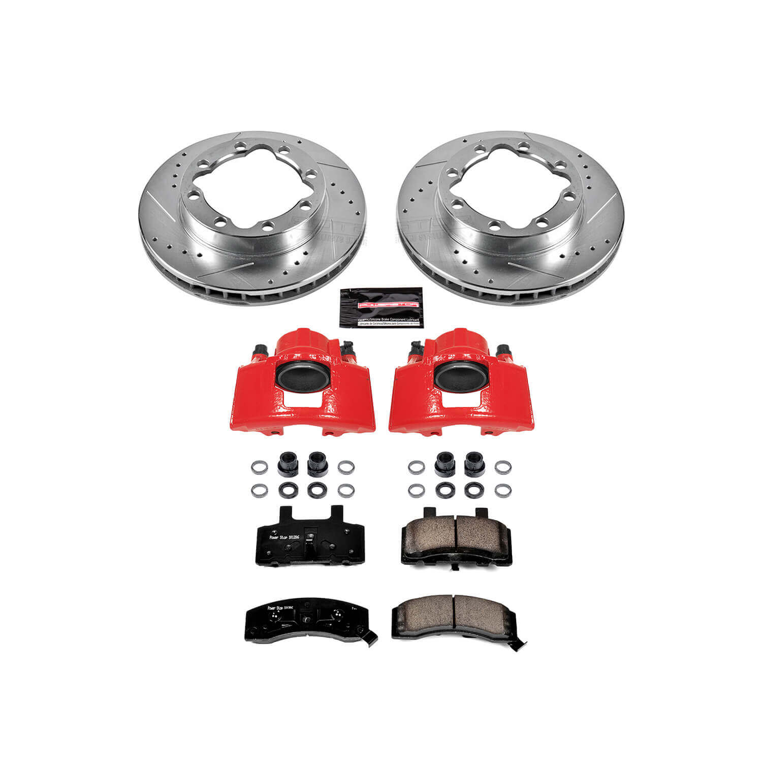Power Stop KC1524 Z23 Evolution Sport Performance 1-Click Drilled And Slotted Front Brake Kit With Calipers for 1988-2000 Chevrolet K1500 Suburban product image