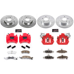 Power Stop KC1535-26 - Z26 Extreme Street Warrior 1-Click Brake Kit With Calipers (Front And Rear) vehicle fitment brake part