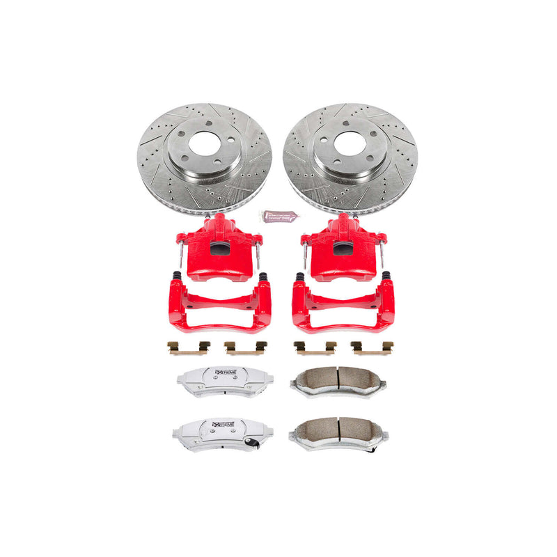 Power Stop KC1542-26 Z26 Extreme Street Warrior 1-Click Brake Kit With Calipers (Front) for 1997-2005 Buick Lesabre product image