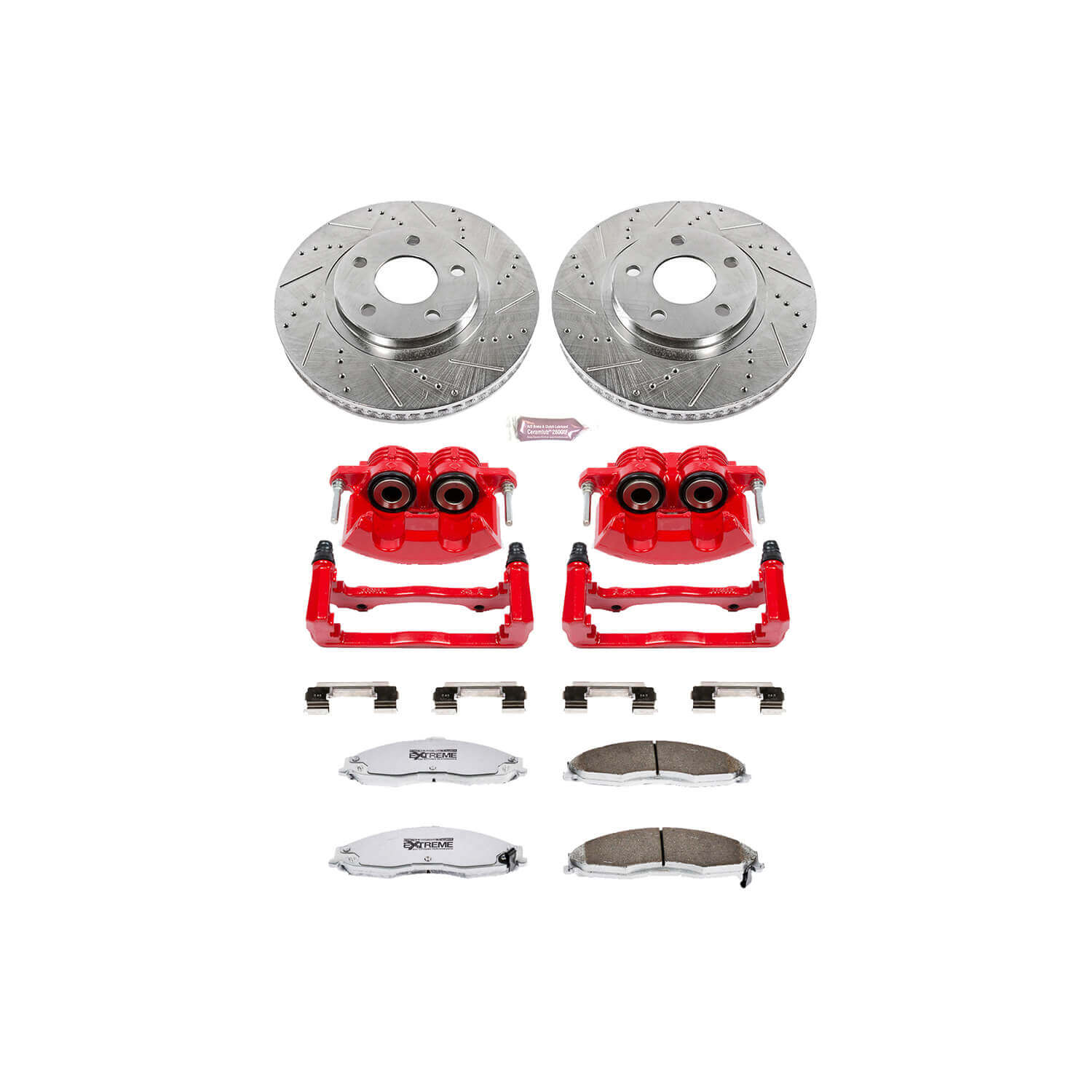 Power Stop KC1547-26 - Z26 Extreme Street Warrior 1-Click Brake Kit With Calipers (Front) vehicle fitment brake part
