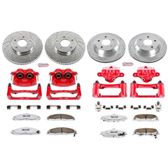 Power Stop KC1548-26 - Z26 Extreme Street Warrior 1-Click Brake Kit With Calipers (Front And Rear) vehicle fitment brake part