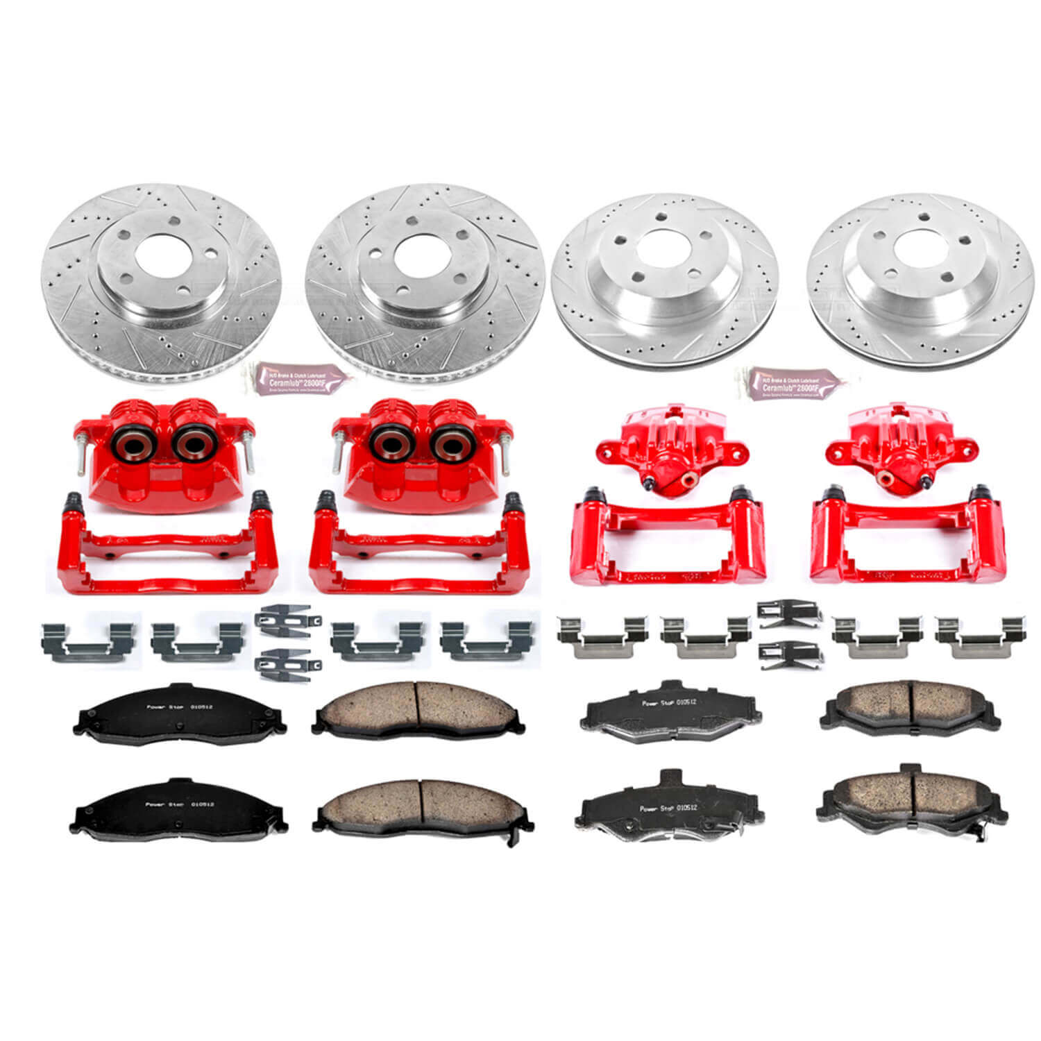 Power Stop KC1548 Z23 Evolution Sport Performance 1-Click Brake Kit With Calipers (Front And Rear) for 1998-2002 Chevrolet Camaro product image
