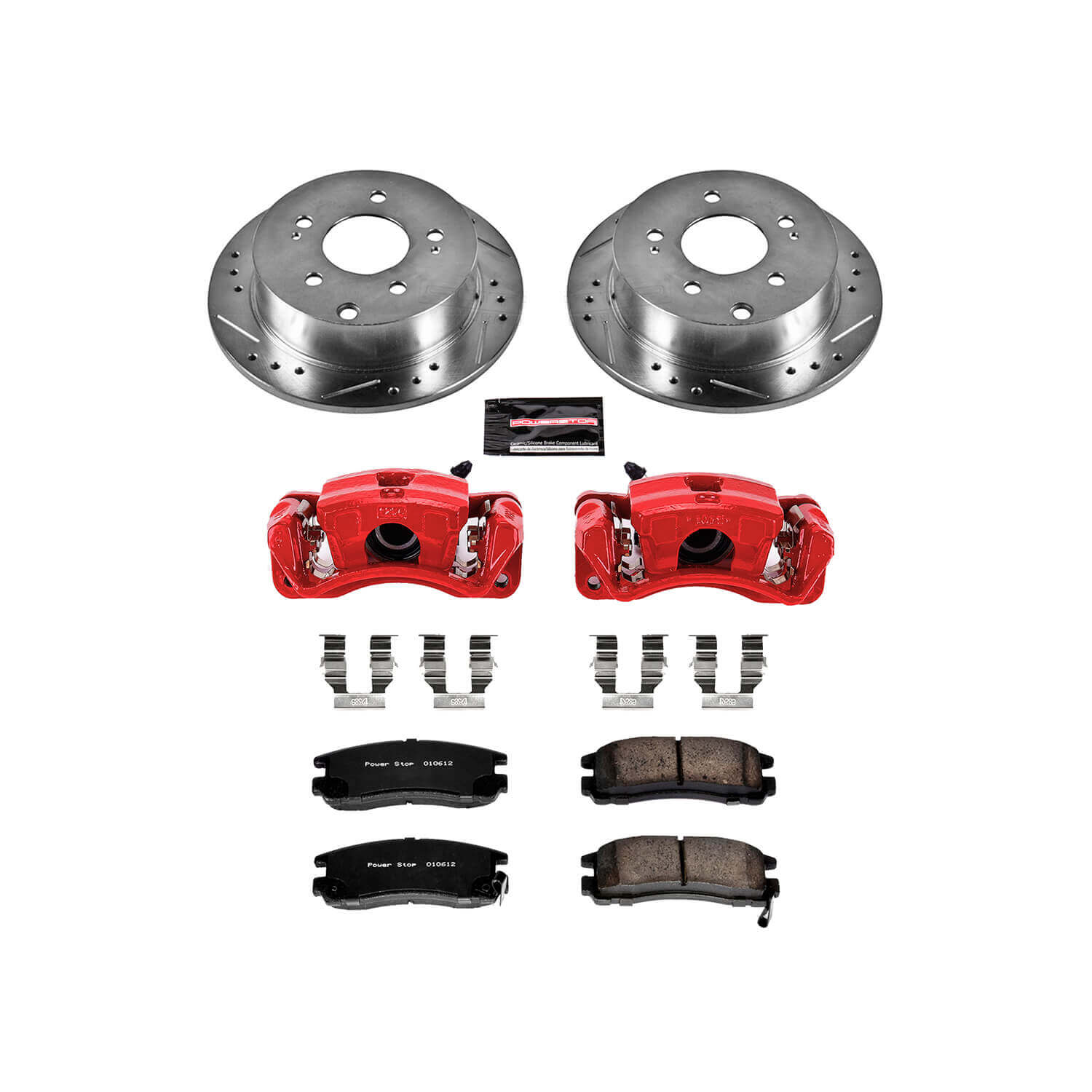 Power Stop KC155 Z23 Evolution Sport Performance 1-Click Drilled And Slotted Rear Brake Kit With Calipers for 2004-2012 Mitsubishi Eclipse product image