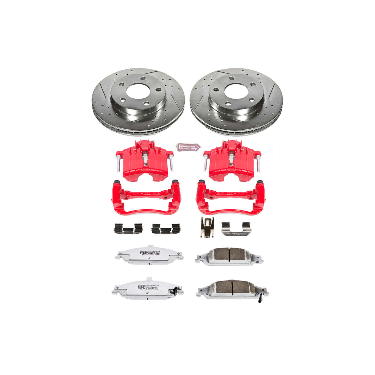 Power Stop KC1551-26 Z26 Extreme Street Warrior 1-Click Brake Kit With Calipers (Front) for 1997-2005 Chevrolet Classic product image