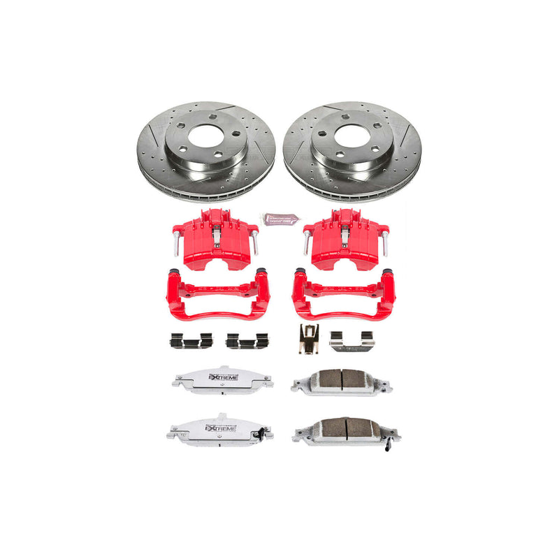 Power Stop KC1551-26 Z26 Extreme Street Warrior 1-Click Brake Kit With Calipers (Front) for 1997-2005 Chevrolet Classic product image