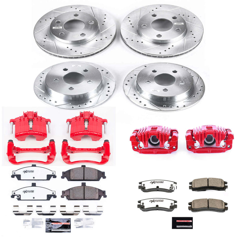 Power Stop KC1552-26 Z26 Street Warrior 1-Click Pad And Rotor Kit With Calipers for 1999-2002 Oldsmobile Alero product image