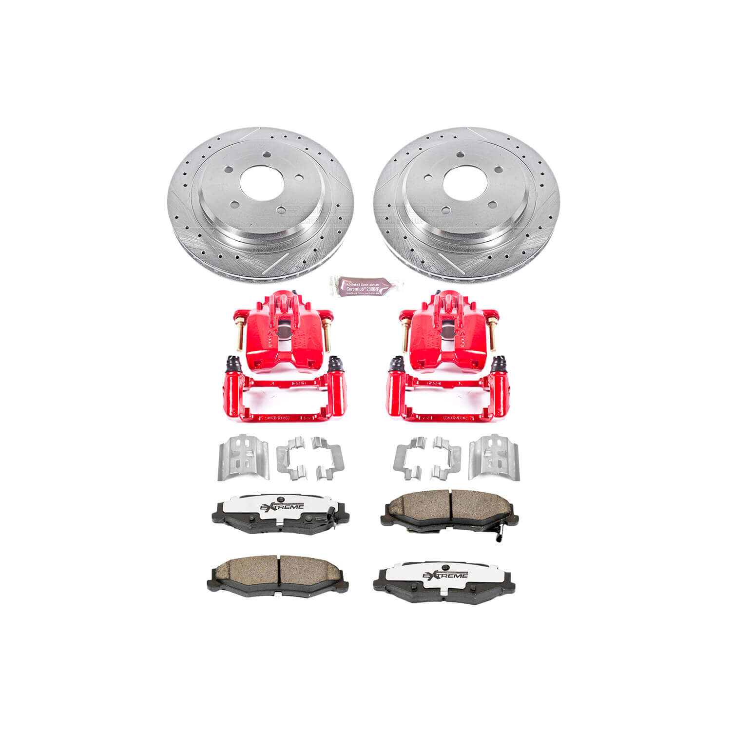 Power Stop KC1563-26 Z26 Extreme Street Warrior 1-Click Brake Kit With Calipers (Rear) for 1997-2013 Cadillac Xlr product image
