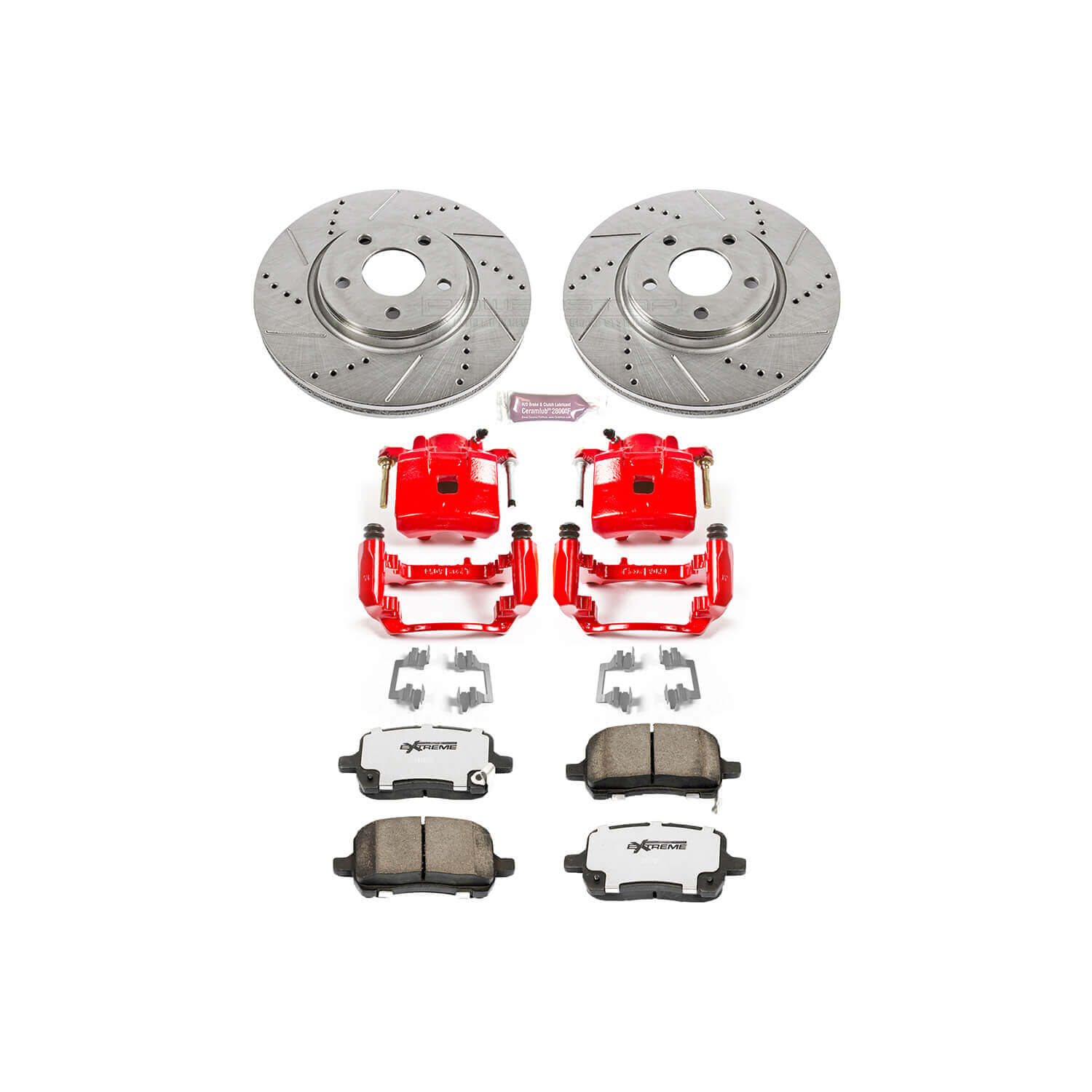Power Stop KC1610-26 Z26 Extreme Street Warrior 1-Click Brake Kit With Calipers (Front) for 2004-2010 Chevrolet Cobalt product image