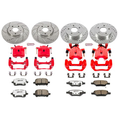 Power Stop KC1612A-26 Z26 Extreme Street Warrior 1-Click Brake Kit With Calipers (Front And Rear) for 2004-2008 Chevrolet Malibu product image