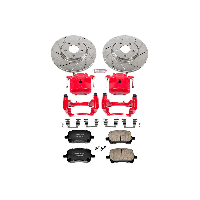 Power Stop KC1614A Z23 Evolution Sport Performance 1-Click Brake Kit With Calipers (Front) for 2009-2012 Chevrolet Malibu product image