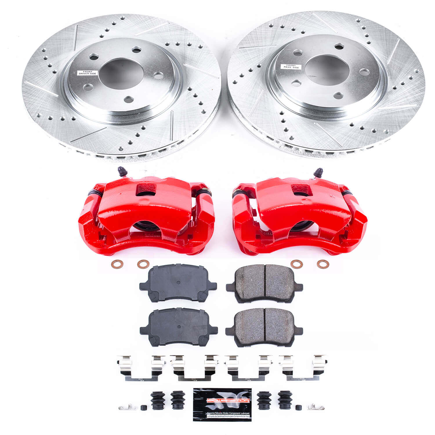 Power Stop KC1614B Z23 Evolution Sport Performance Pad And Rotor Kit With Calipers for 2009 Pontiac G5 Rear Disc product image
