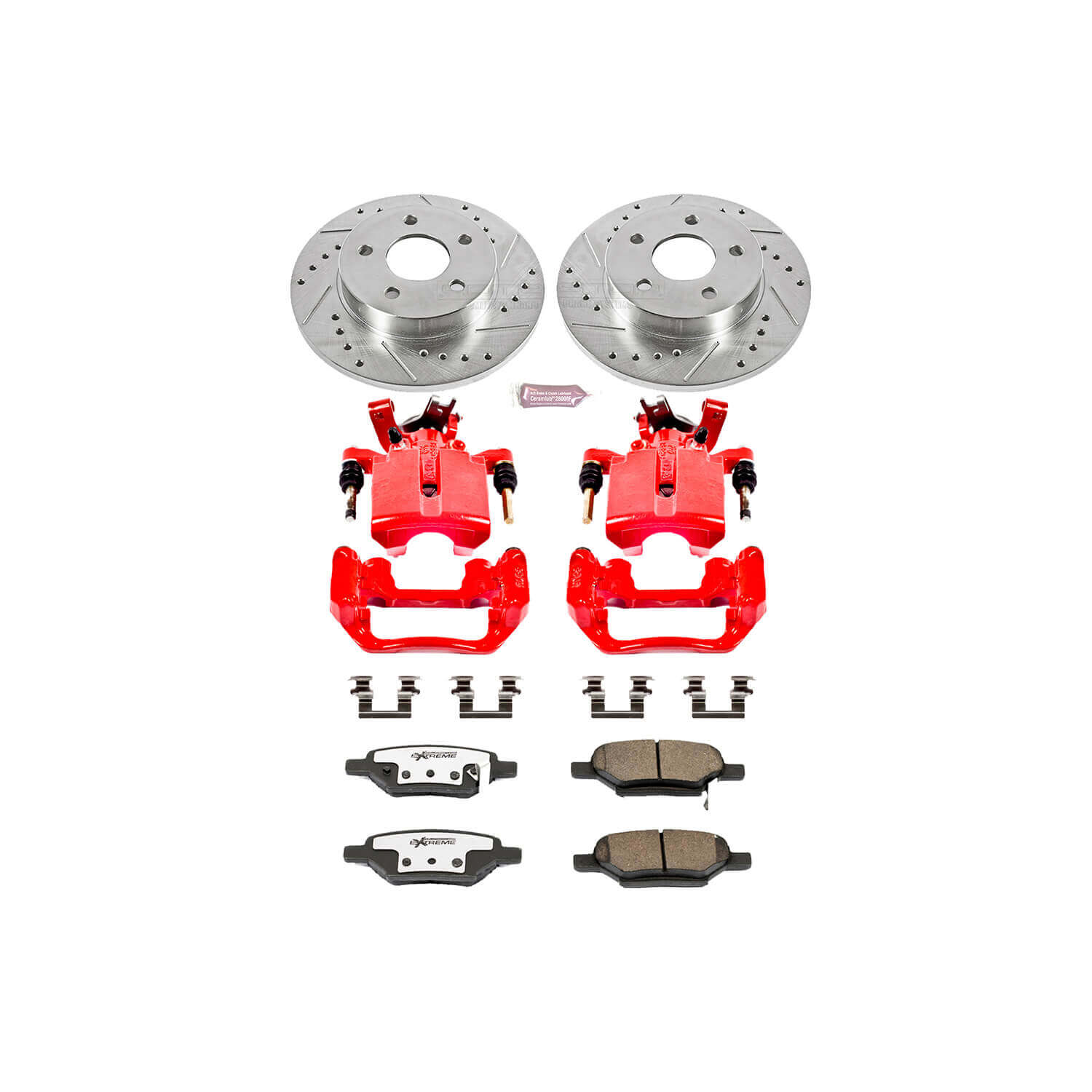 Power Stop KC1616-26 Z26 Extreme Street Warrior 1-Click Brake Kit With Calipers (Rear) for 2004-2012 Chevrolet Cobalt product image