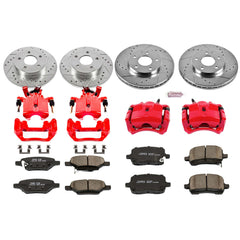 Power Stop KC1618 - Z23 Evolution Sport Performance 1-Click Brake Kit With Calipers (Front And Rear) vehicle fitment brake part