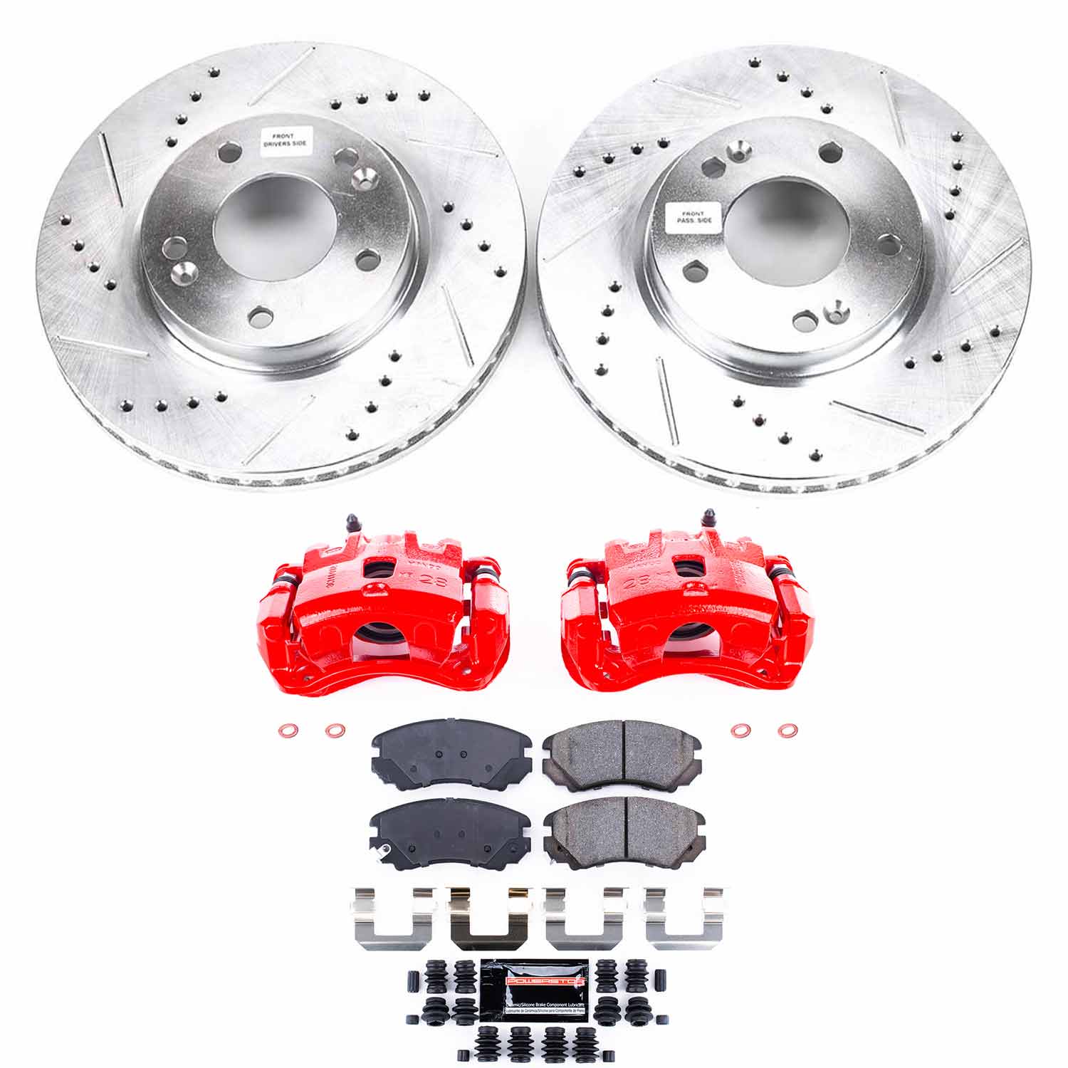 Power Stop KC165B Z23 Evolution Sport Performance Pad And Rotor Kit With Calipers for 2005-2009 Hyundai Tucson product image