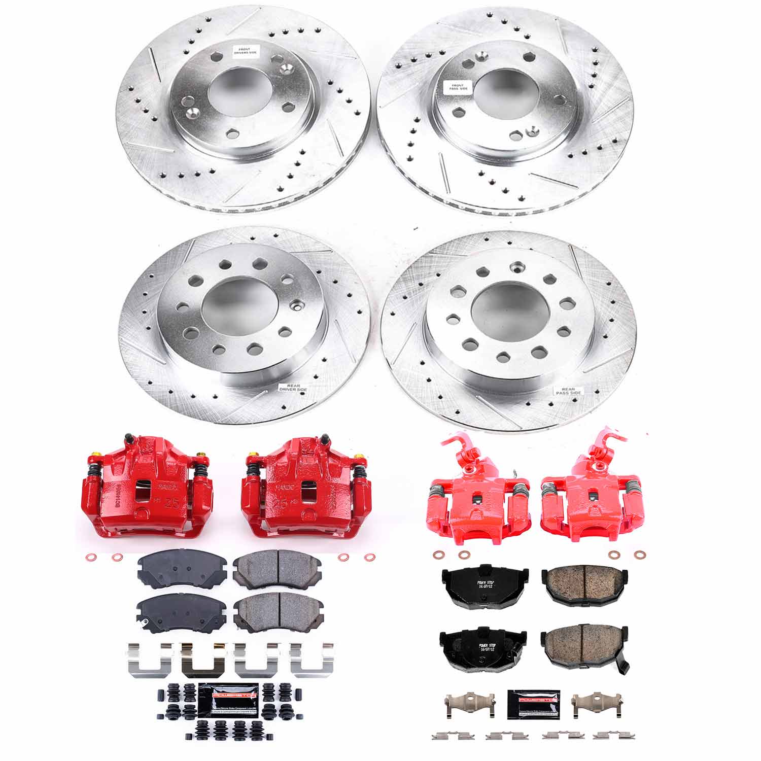 Power Stop KC166 Z23 Evolution Sport Front And Rear Brake Kit for 2003 Hyundai Tiburon product image