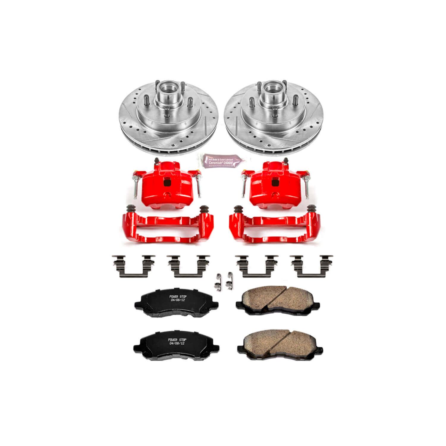 Power Stop KC1678 Z23 Evolution Sport Performance 1-Click Brake Kit With Calipers (Front) for 2000-2012 Chrysler Sebring - Coupe (2 product image