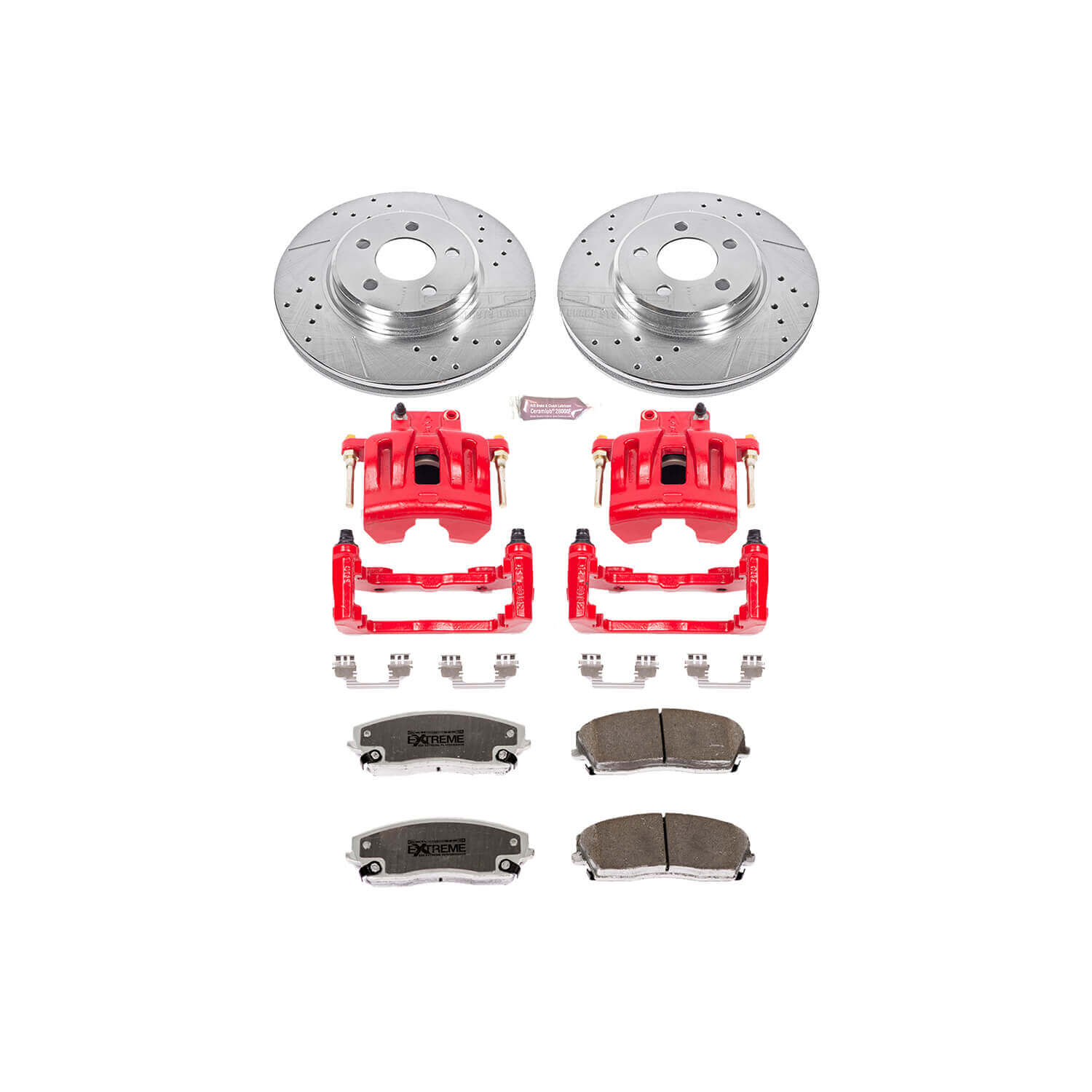 Power Stop KC1714-26 Z26 Extreme Street Warrior 1-Click Brake Kit With Calipers (Front) for 2005-2011 Chrysler 300 product image