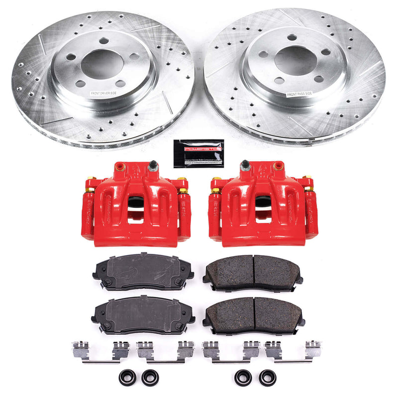 Power Stop KC1714A Z23 Evolution Sport Performance 1-Click Brake Kit With Calipers (Front) for 2012-2021 Chrysler 300 - product image