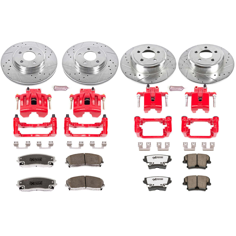 Power Stop KC1715-26 Z26 Extreme Street Warrior 1-Click Brake Kit With Calipers (Front And Rear) for 2005-2011 Chrysler 300 product image