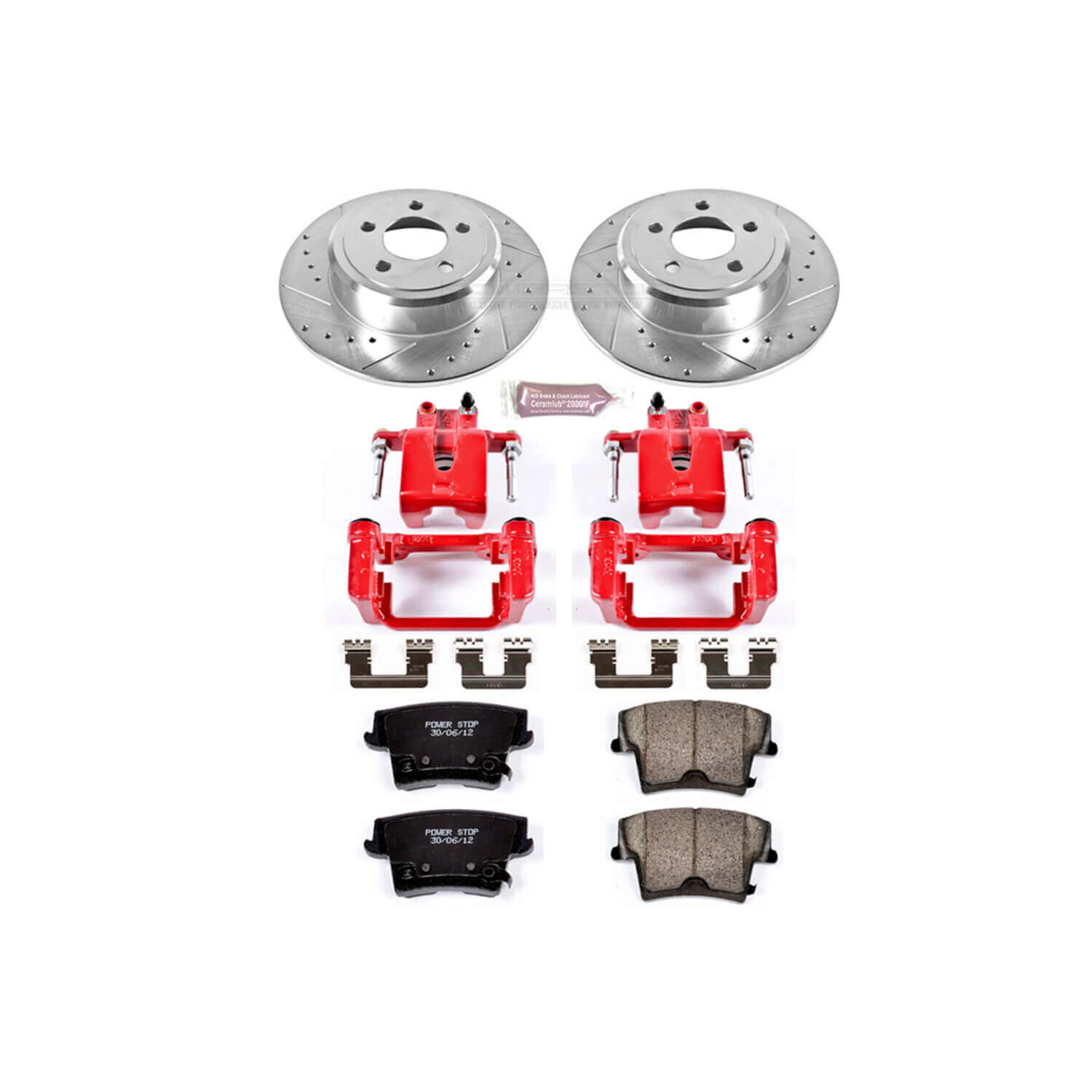 Power Stop KC1719 Z23 Evolution Sport Performance 1-Click Brake Kit With Calipers - Solid Rear Rotors (Rear) for 2005-2021 Chrysler 300 product image