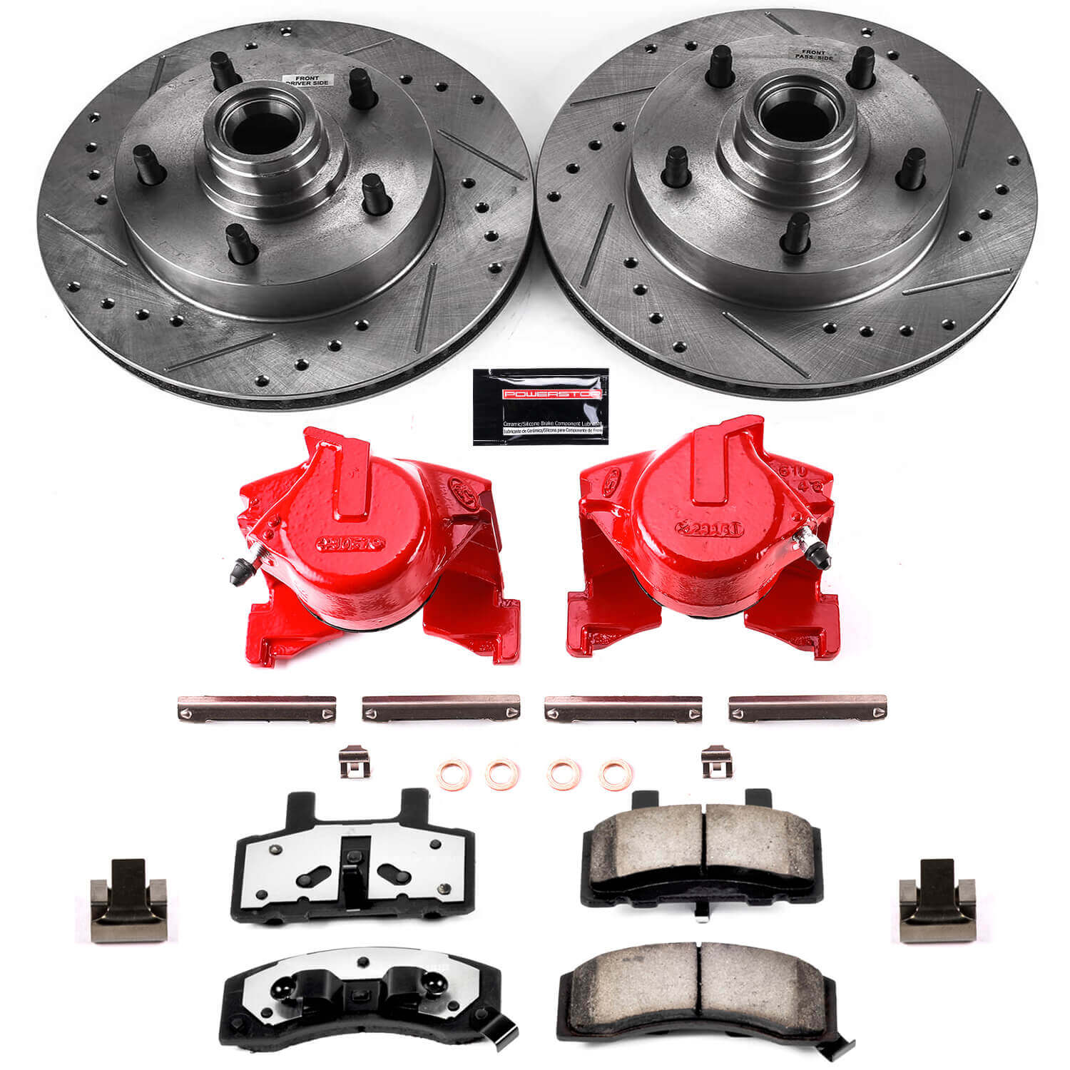 Power Stop KC1766-36 Z36 Extreme Performance Truck And Tow 1-Click Front Brake Kit With Calipers for 1987-1993 Ford E-150 Econoline product image