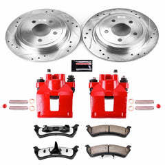 Power Stop KC1770-36 Z36 Extreme Performance Truck And Tow 1-Click Drilled And Slotted Rear Brake Kit With Calipers for 2003 Ford Explorer Sport product image