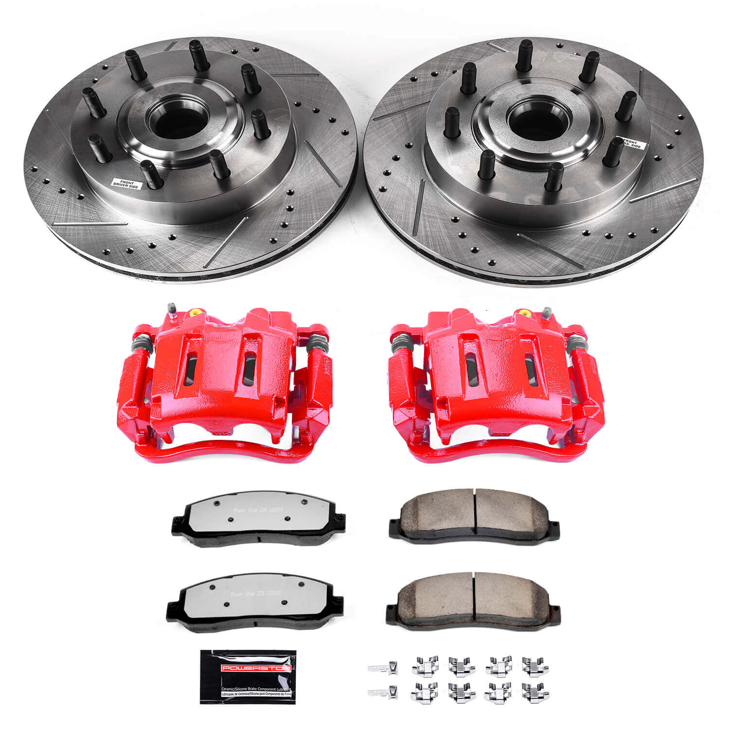 Power Stop KC1796-36 Z36 Extreme Performance Truck And Tow 1-Click Brake Kit With Calipers (Front) for 2005-2007 Ford F-250 Super Duty product image