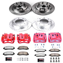 Power Stop KC1797-36 Z36 Extreme Performance Truck And Tow 1-Click Brake Kit With Calipers (Front And Rear) for 2005-2007 Ford F-250 Super Duty product image