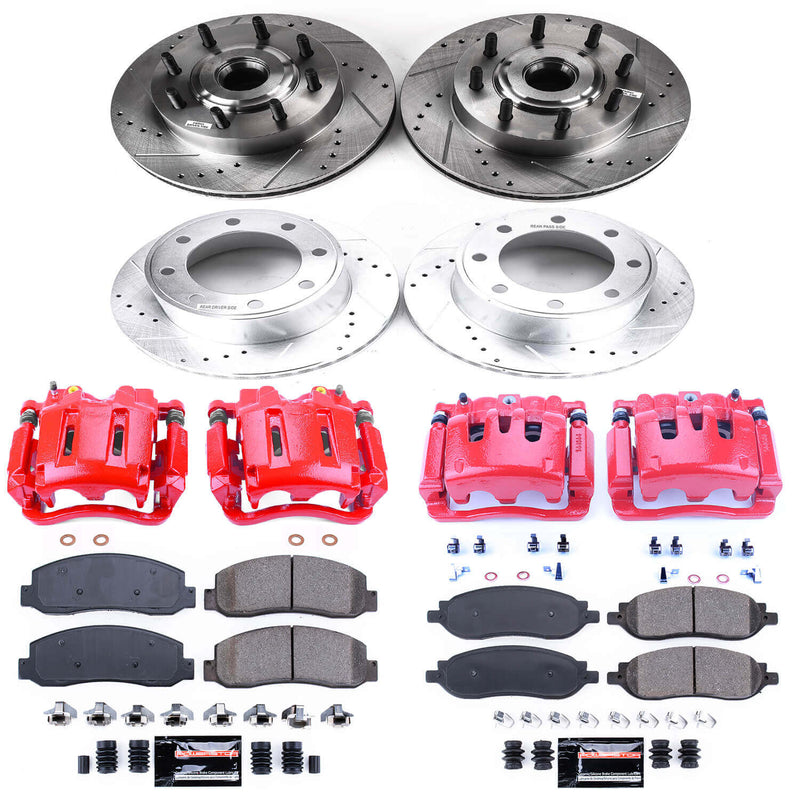 Power Stop KC1797 Z23 Evolution Sport Performance 1-Click Brake Kit With Calipers (Front And Rear) for 2005-2007 Ford F-250 Super Duty product image