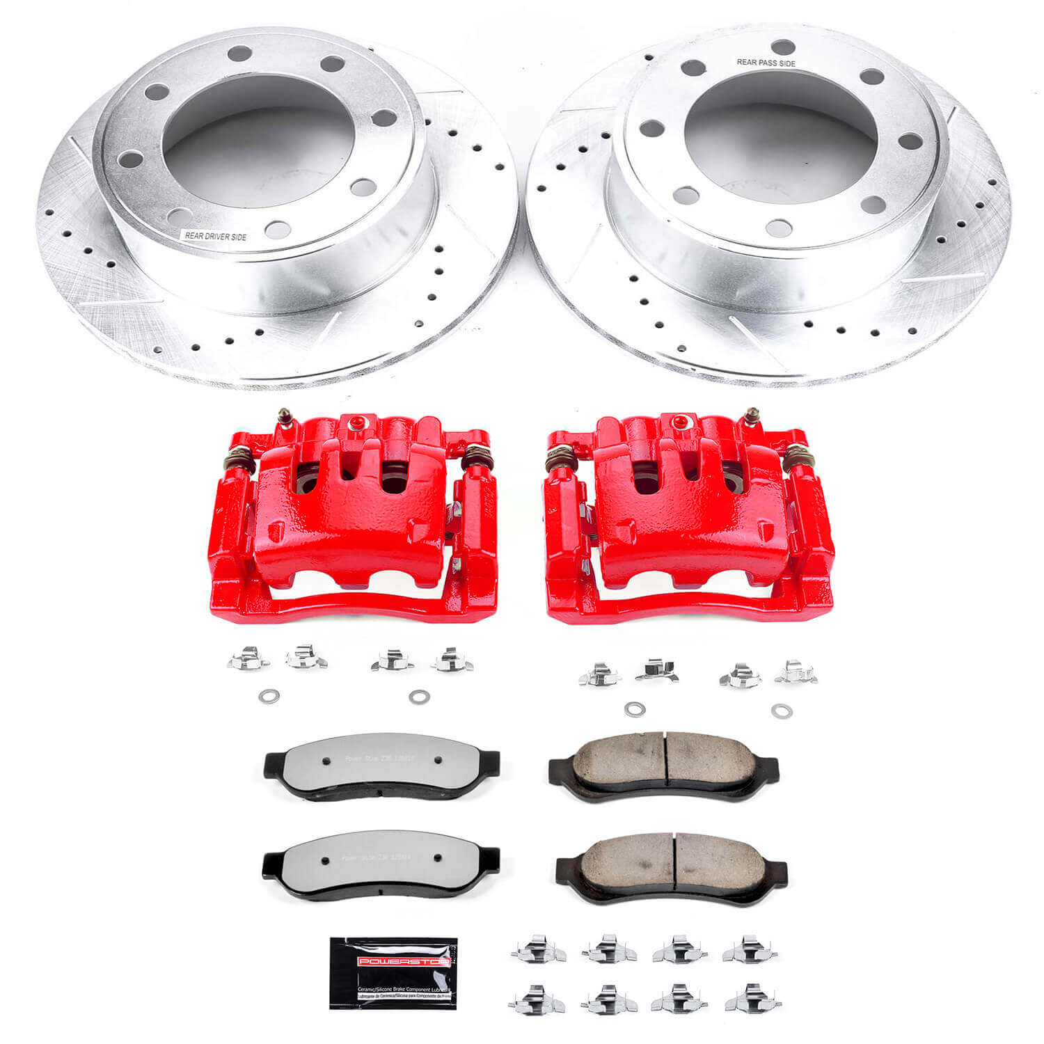 Power Stop KC1798-36 Z36 Extreme Performance Truck And Tow 1-Click Brake Kit With Calipers (Rear) for 2007-2010 Ford F-250 Super Duty product image