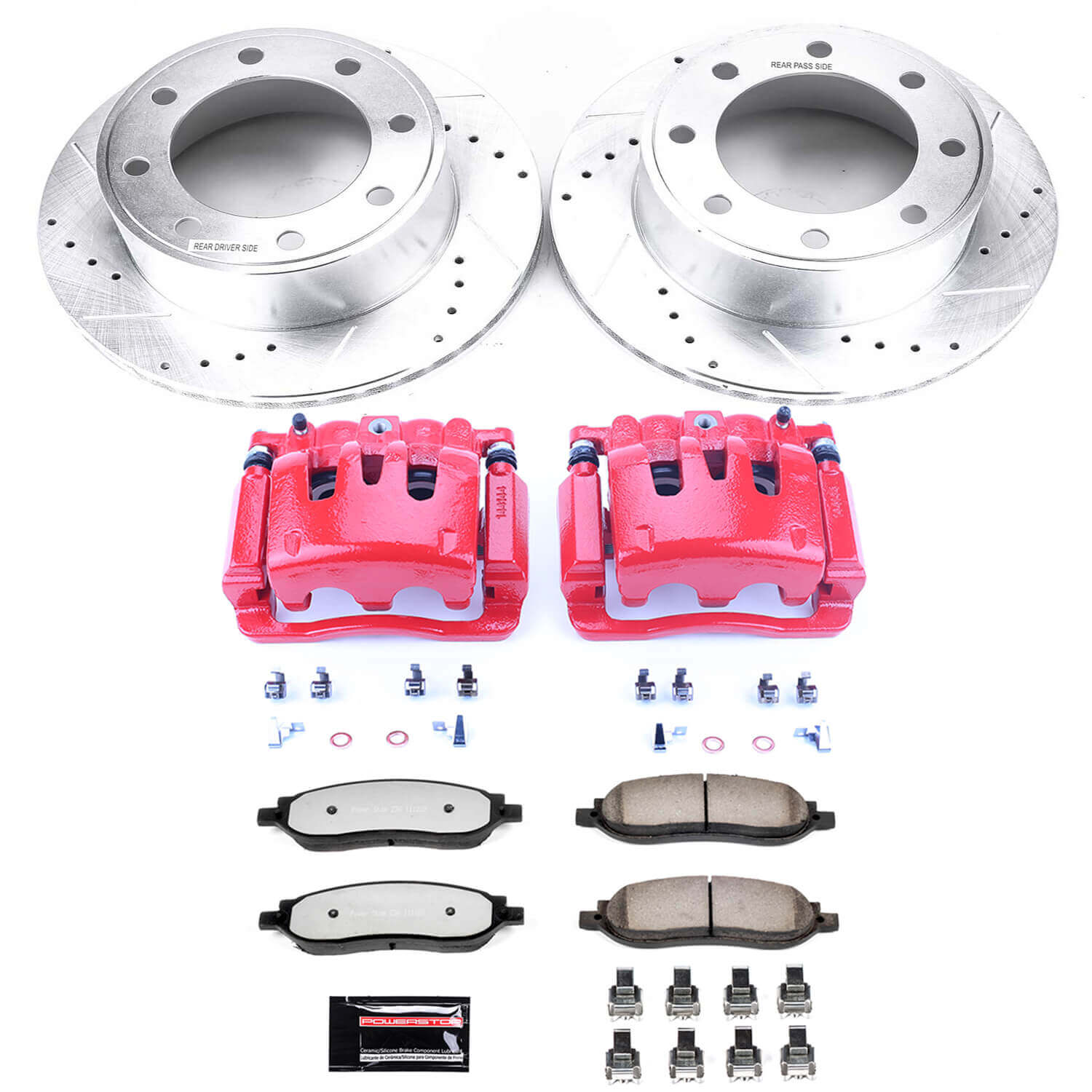 Power Stop KC1799-36 Z36 Extreme Performance Truck And Tow 1-Click Brake Kit With Calipers (Rear) for 2005-2007 Ford F-250 Super Duty product image