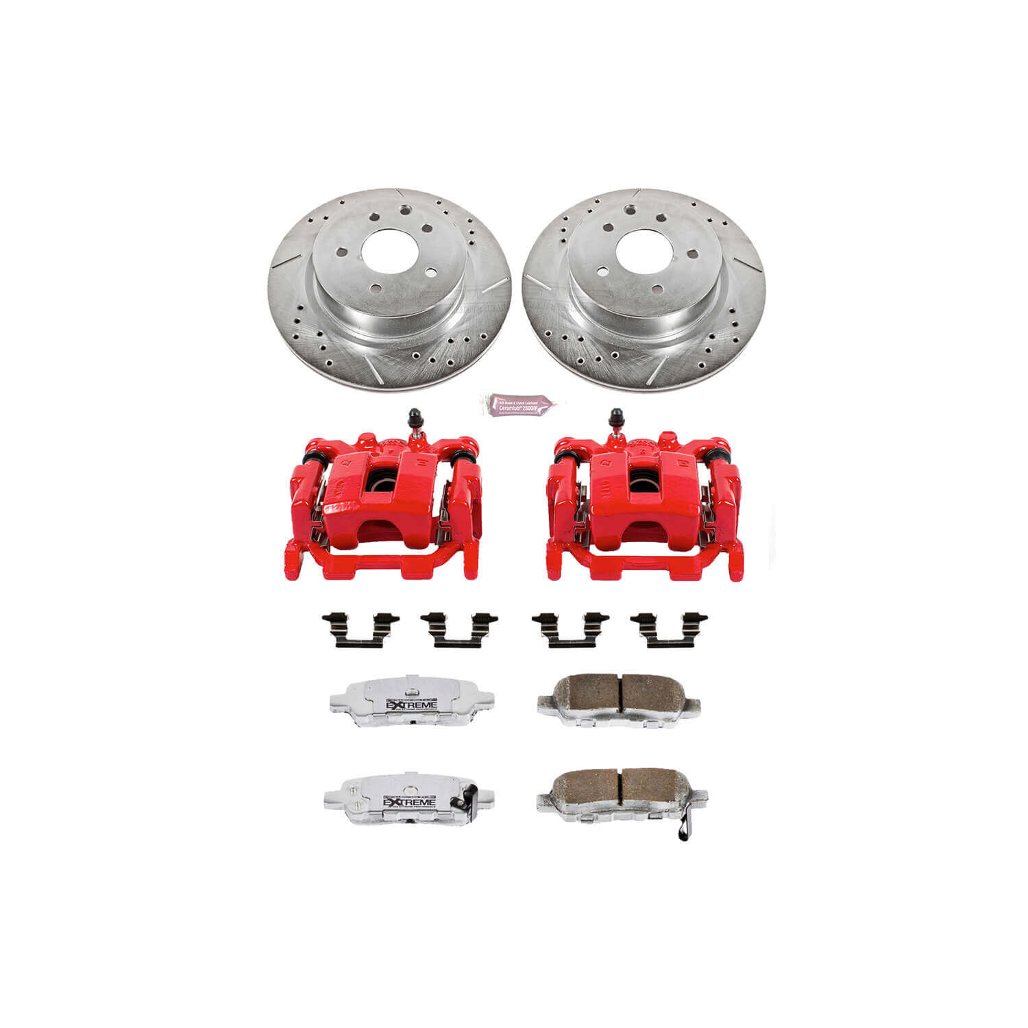 Power Stop KC179C-26 Z26 Extreme Street Warrior 1-Click Brake Kit With Calipers (Rear) for 2009-2014 Nissan Maxima product image