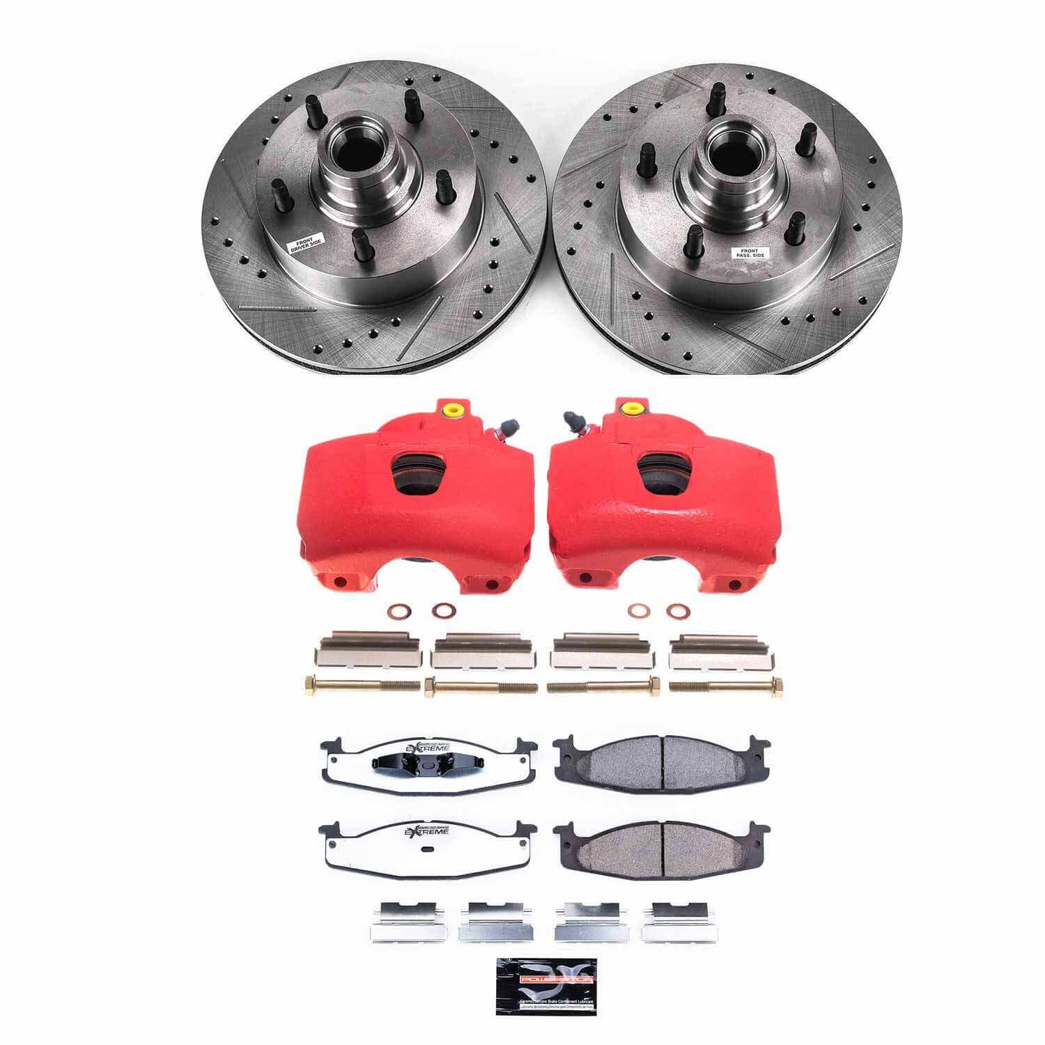 Power Stop KC1832-36 Front Z36 Extreme Performance Truck And Tow 1-Click Pad And Rotor Kit With Calipers for 2003 Ford E-150 product image