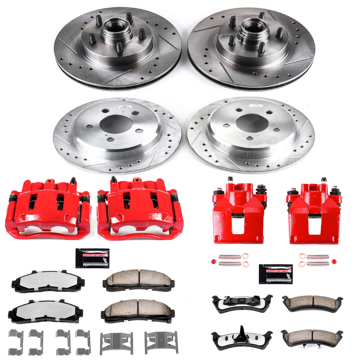Power Stop KC1855-36 Z36 Extreme Performance Truck And Tow 1-Click Front And Rear Brake Kit With Calipers for 1995-2002 Ford Explorer product image