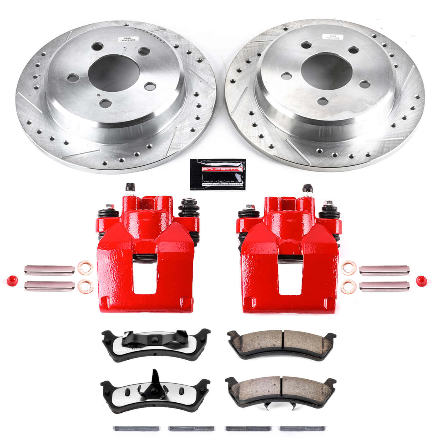 Power Stop KC1858-36 Z36 Extreme Performance Truck And Tow 1-Click Brake Kit With Calipers (Rear) for 1995-2002 Ford Explorer product image