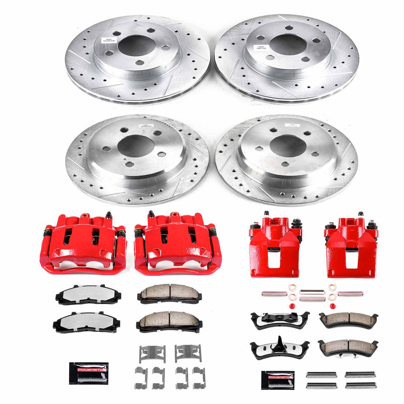 Power Stop KC1861-36 Z36 Extreme Performance Truck And Tow 1-Click Front And Rear Brake Kit With Calipers for 1995-2001 Ford Explorer 4 product image