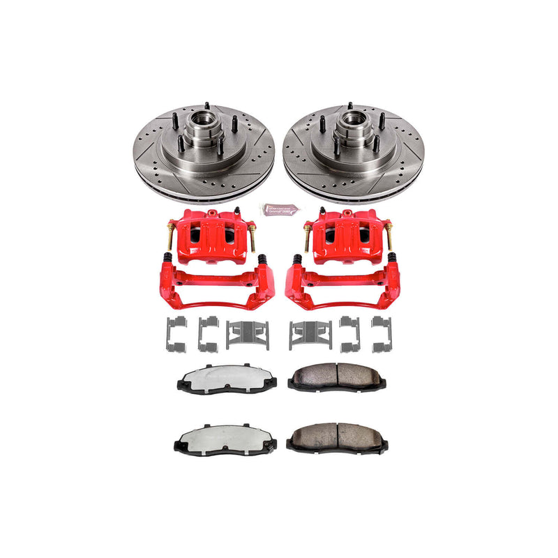 Power Stop KC1863A-36 Z36 Extreme Performance Truck And Tow 1-Click Brake Kit With Calipers (Front) for 1999-2000 Ford F-150 product image
