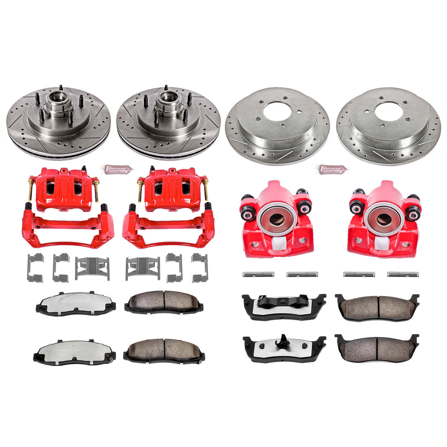 Power Stop KC1864-36 Z36 Extreme Performance Truck And Tow 1-Click Brake Kit With Calipers (Front And Rear) for 1999-2000 Ford F-150 product image