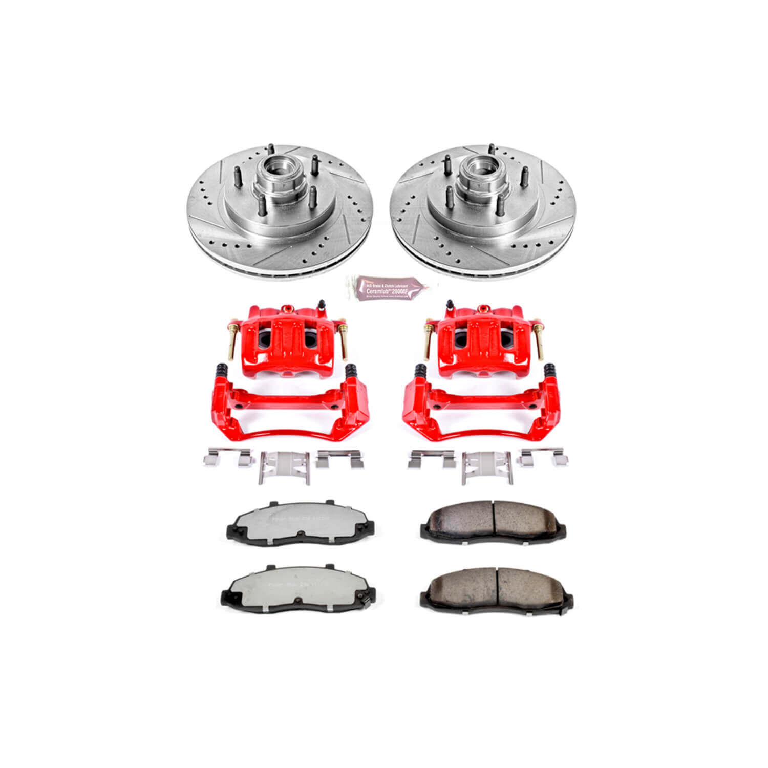 Power Stop KC1865-36 Z36 Extreme Performance Truck And Tow 1-Click Brake Kit With Calipers (Front) for 1997-2000 Ford F-150 - product image