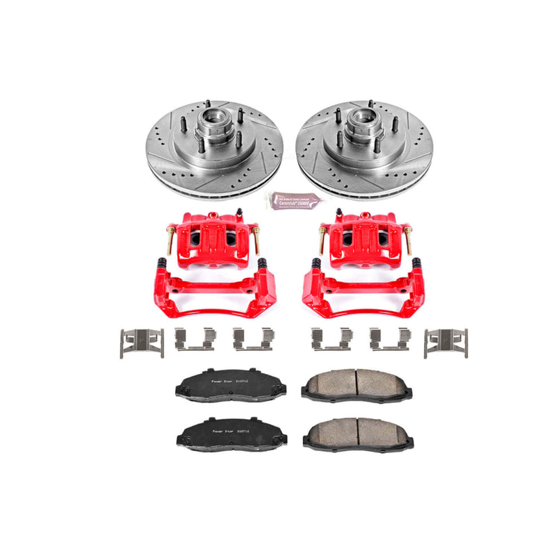Power Stop KC1865 Z23 Evolution Sport Performance 1-Click Brake Kit With Calipers (Front) for 1997-2000 Ford F-150 - product image