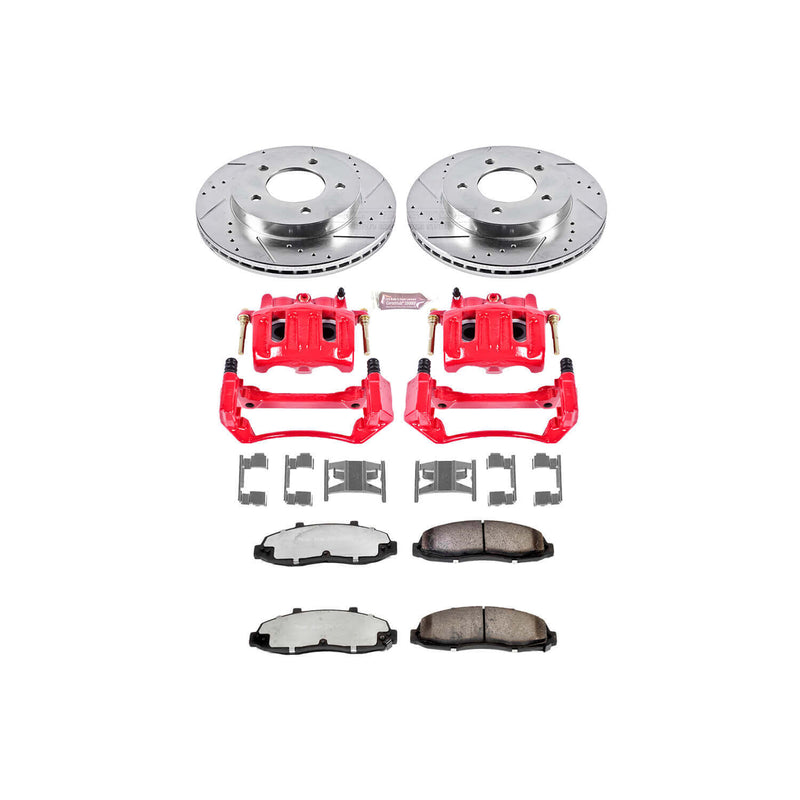 Power Stop KC1866-36 Z36 Extreme Performance Truck And Tow 1-Click Brake Kit With Calipers (Front) for 1997-2000 Ford F-150 - 4 product image