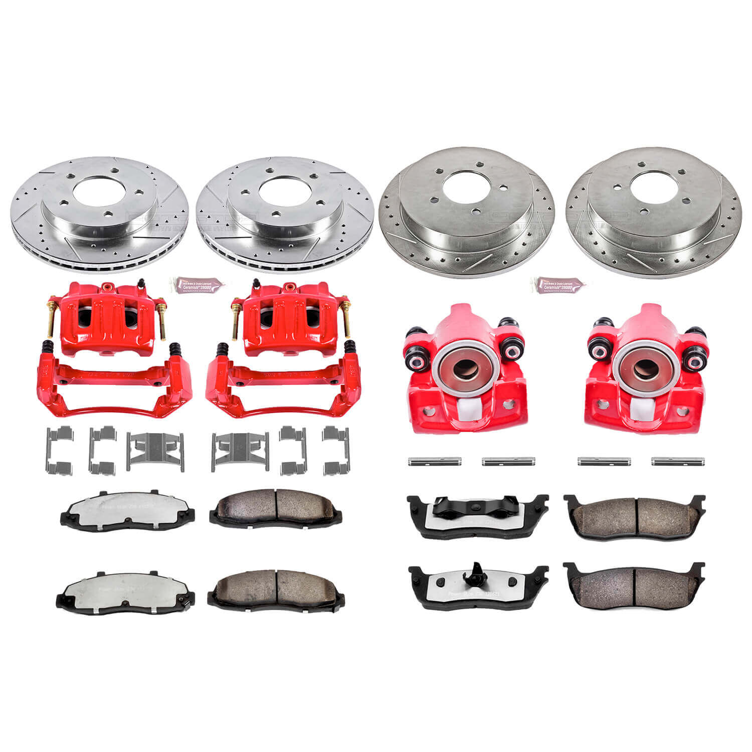 Power Stop KC1867-36 Z36 Extreme Performance Truck And Tow 1-Click Brake Kit With Calipers (Front And Rear) for 1999-2000 Ford F-150 product image