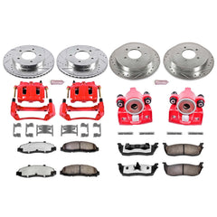Power Stop KC1867-36 Z36 Extreme Performance Truck And Tow 1-Click Brake Kit With Calipers (Front And Rear) for 1999-2000 Ford F-150 product image