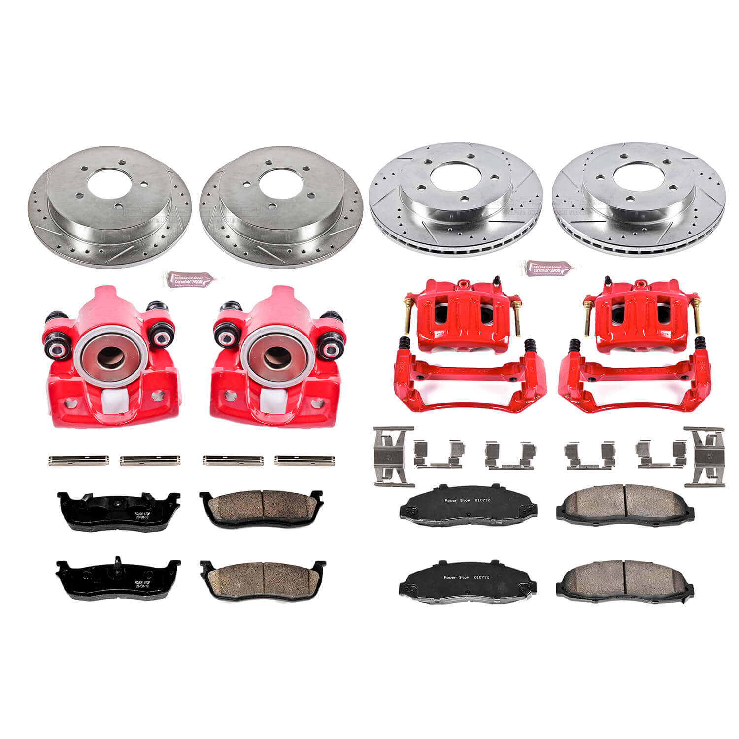 Power Stop KC1867 Z23 Evolution Sport Performance 1-Click Brake Kit With Calipers (Front And Rear) for 1999-2000 Ford F-150 product image