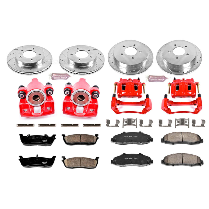 Power Stop KC1868 Z23 Evolution Sport Performance 1-Click Brake Kit With Calipers (Front And Rear) for 2000-2004 Ford F-150 product image