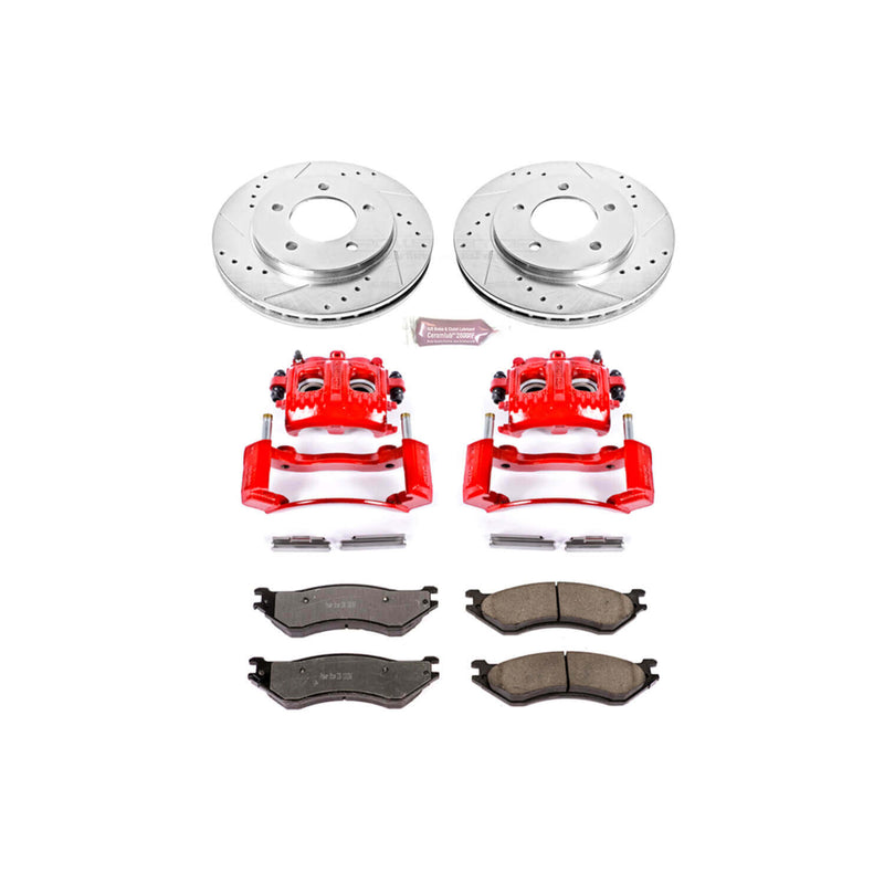 Power Stop KC1869-36 Z36 Extreme Performance Truck And Tow 1-Click Brake Kit With Calipers (Front) for 1997-2002 Ford Expedition 4 product image