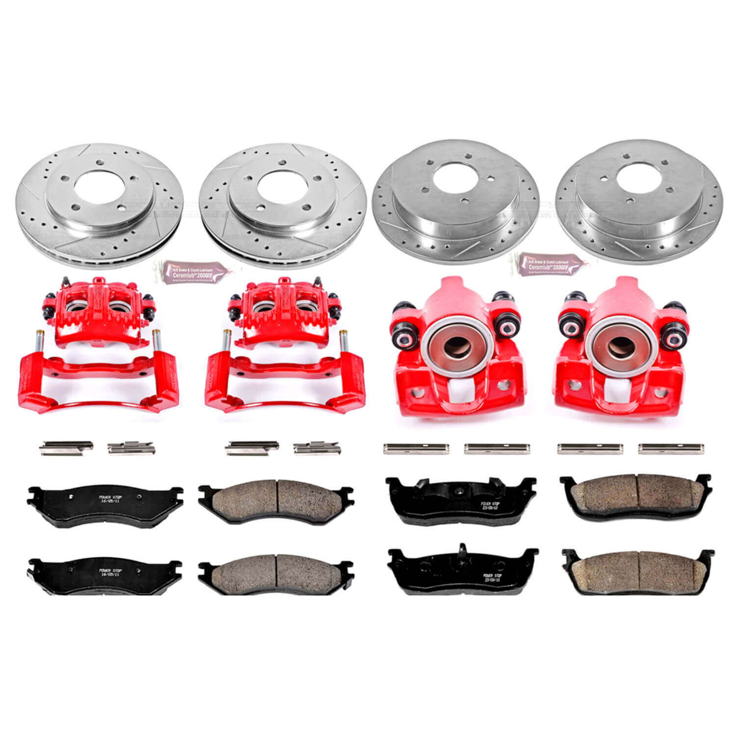 Power Stop KC1870 Z23 Evolution Sport Performance 1-Click Brake Kit With Calipers (Front And Rear) for 1997-2000 Ford Expedition 4 product image