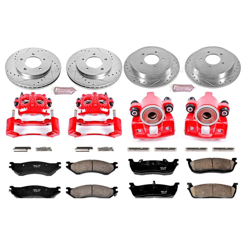 Power Stop KC1870 Z23 Evolution Sport Performance 1-Click Brake Kit With Calipers (Front And Rear) for 1997-2000 Ford Expedition 4 product image