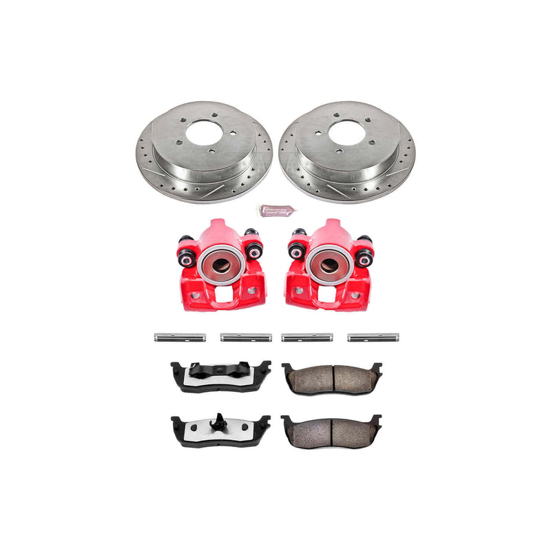 Power Stop KC1872-36 Z36 Extreme Performance Truck And Tow 1-Click Brake Kit With Calipers (Rear) for 1997-2000 Ford Expedition product image