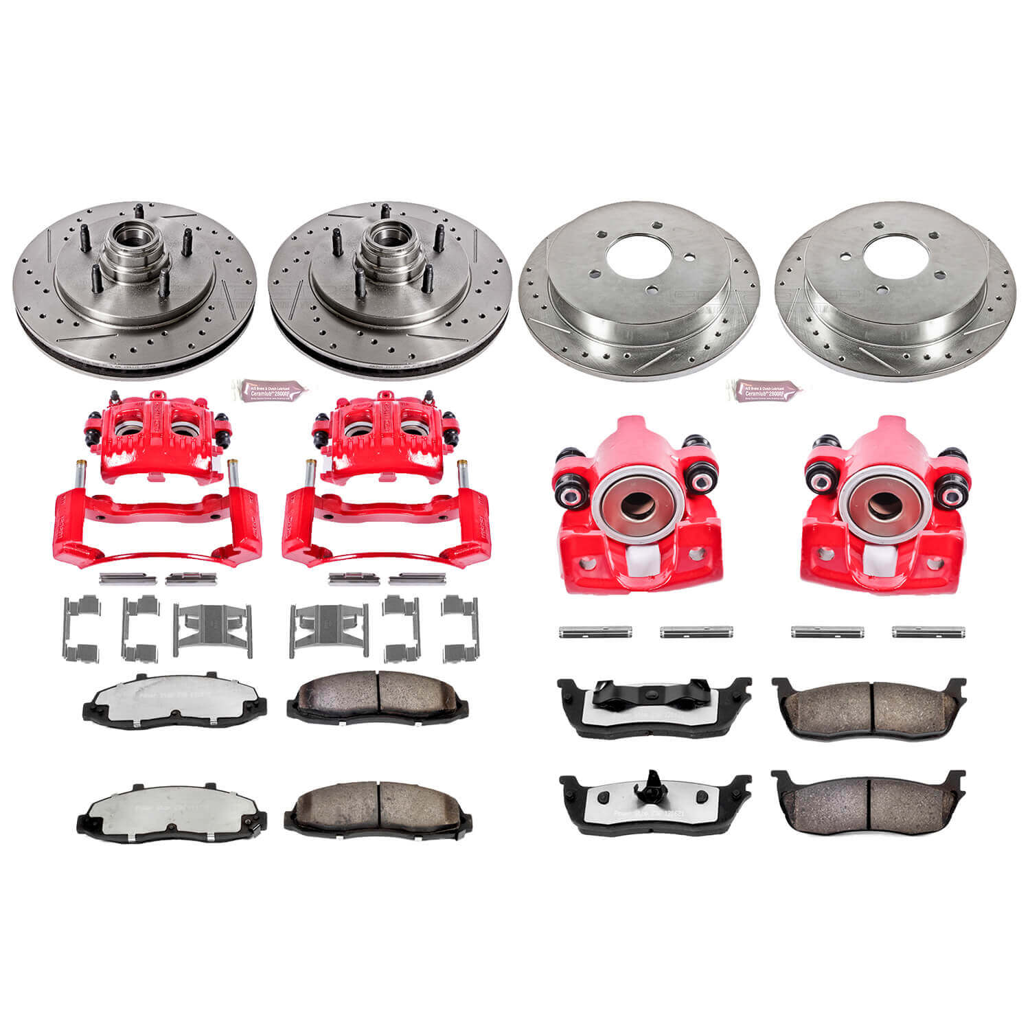 Power Stop KC1880-36 Z36 Extreme Performance Truck And Tow 1-Click Brake Kit With Calipers (Front And Rear) for 1997-2000 Ford Expedition product image